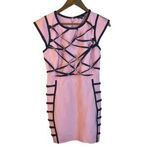 WOW Couture Pink Cutout Cage Bodycon Dress Y2K Clubwear Size M